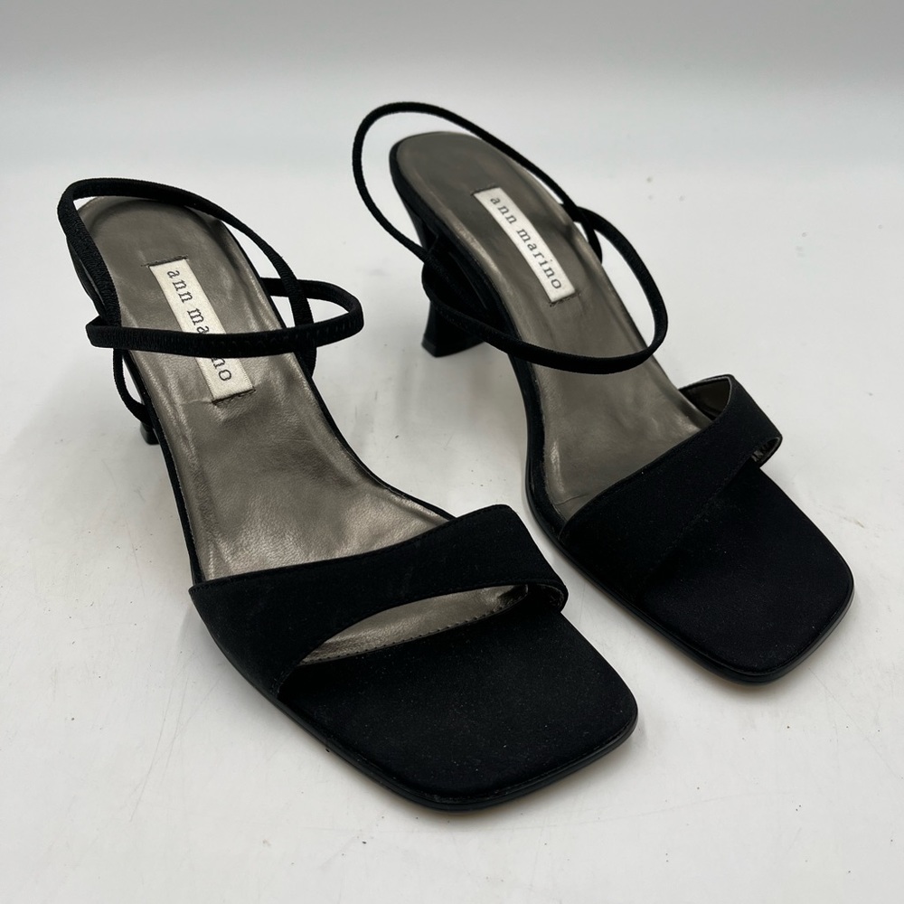 Ann Marion Black Strappy Heels Size 7 1/2 NWOT